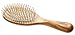 Antistatic Olive Wood Hair Brush with Olive Wood Pins - Luxury Hair Care Gift - Travel Size - 17cm