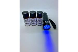 OLAX 30ml Flexibel UV Harz, Kleber mit 9 LED UV Taschenlampe für Fliegenbinden