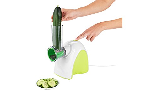 MEDION (MD 14489) Gemüseraspel / 150 watt / 5 Wechselklingen / verschiedene Schnittformen / weiß - 2