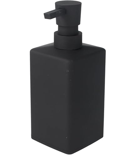 Set Da 2 Dispenser Per Sapone In Vetro Nero Opaco Da 350ml | Erogatori Per Cucina E Bagno Con Etichette | Design Moderno E Sostenibile - 4