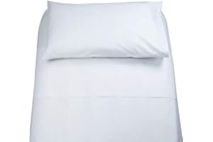 STORE SORRENTO Completo letto singolo Irge in cotone lenzuolo sopra,lenzuolo sotto,1 federa (Bianco)