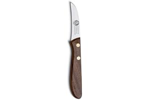 AUSONIA - Coltello spelucchino curvo Cm 7 manico legno