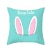 Produktbild Yooshen Osterdeko,Osterdekoration Kissenbezuge Kissenhülle Lindt Osterhase Dekokissen Fall Throw Pillow Covers Bettwäsche Für Autos Sofa Startseite Easter Dekorative (F)