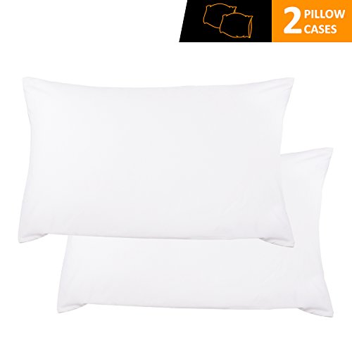 Preisvergleich Produktbild Kissenbezug kissenhülle Kopfkissenbezug Bettkissenbezug Pillowcase, Adoric Life [2er Set] Kissenbezug 100% Mikrofaser, 50 cm x75 cm.(Weiß)