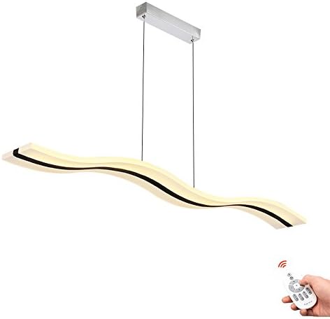 Pendant Light Modern LED Pendant Lamp 38W Acrylic Wavy Hanging Pendant Light Dimmable Living Room Dining Room Chandelier Lights Ceiling lamp Living room dining room ( Color : Remote Control Dimming )