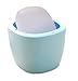Moolecole Fashion Creative Detachable Blue Plastic Trash Bin Table Office Desk Mini Dustbin Trash Can