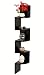Bluewud Morpheus Corner Wall Decor Shelf / Zigzag Display Rack - (Wenge 5 Shelves) S-MO-W5 RS.1199.00