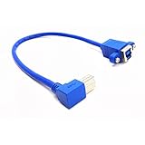 USB3.0 B Verl？ngerungskabel (m？nnlich zu weiblich) mit Panelmontage und Schrauben für eine sichere Installation.