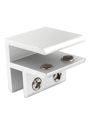 Sourcingmap® 10-13 mm verstellbar rechts Winkel Aluminium Glas Klemme Clip Tür Scharnier - 3