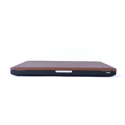 Macbook Pro 13 Hülle Case Tastaturschutzfolie Displayschutzfolie 3 in 1 Kit, TECOOL [Ultra Dünn Serien] Leder Hartschale Schutzhülle Case für MacBook Pro 13.3 Zoll Modell: A1278 – Braun - 6