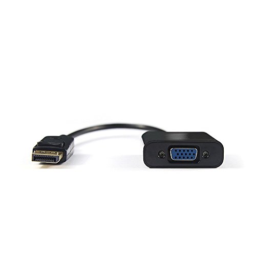 SAMTECH Displayport DP to VGA Connector Adapter Male to Female Cable Adapter Converter - Black