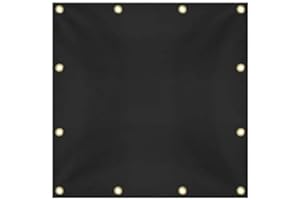 Covers & all Heavy Duty Tarps, 18 Oz Waterproof Tear and UV Resistant Tarpaulin, Multipurpose Protective use for Covers Roof Canopies Camping Patio Swimming Pool Boats (10' H x 15' W feet, Black)