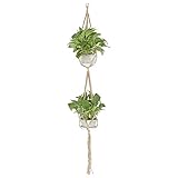 VIELSEITIGER PLANT HANGER: Kann für Wohnzimmer, Küche, Terrasse, Garten, Terrasse, Balkon, Fenster, hohe oder niedrige Decke verwendet werden; Einzigartiges Design und handgeknüpft die Anlage Kleiderbügel paßt eine Vielzahl von Blumentopf Formen und Größen machen