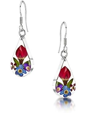 Shrieking Violet Ohrringe, opulent, tränenförmig, mit verschiedenen Blumen