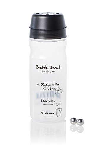 Geschenkset Spätzle-Shaker mit 2-Portionen-Spätzle-Shaker in anthrazit + 1kg Weizenspätzlemehl - 2