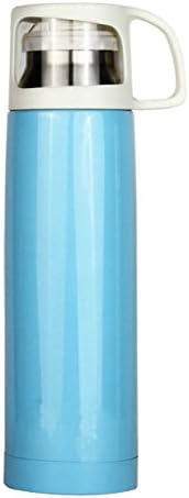 Fashion Transparent Cap Bullet Head Stainless Steel Sports Kettle,Blue-500ml