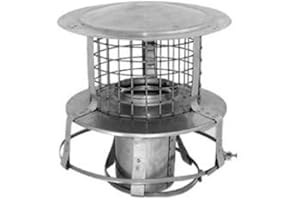 GENERIC ChimFit 5" Stainless Steel Pot Hanging Cowl With Bird Guard For Flexible Flue...