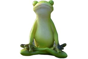 Gemmia Figurine Grenouille Fée Jardin Miniature- Mini Grenouille de méditation(Taille de l'avis)