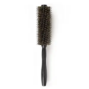 Round Hair Brush with Natural Boar and Nylon Bristles, Small Volumizing Hair Brush - 1.77 Inch Diameter Barrel (14 Rows)