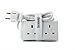 Produktbild Reisestecker / Reiseadapter TENERIFFA Multi Verlängerungskabel 2 poliger Typ F schucko vergossene Stecker 2 UK Steckdosen 1,0m CE zertifiziert.
