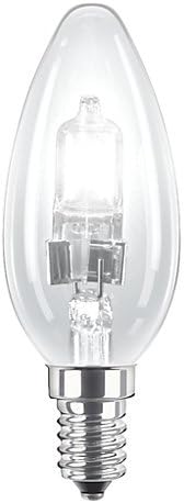 8 Pack 18 W C35 (SES) Small Edison Screw (E14) ECO Halogen Dimmable Candle Light Bulb, 18Watt Equivalent to 25Watt, 2000 Hours Long Life Halogen Light Bulbs, 205 Lumens Output.