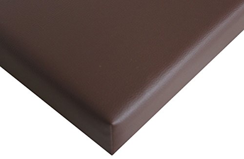 Stuhlkissen, Bankkissen, Dekokissen 40 x 40 cm Kunstleder (braun)