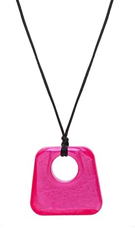 Chunky Silicone Teething Necklace (The Jazz) - Mum to Wear -Baby to Enjoy -Eases Pain - Non Toxic - Save Your Hair - Washable - Breastfeeding and Nursing Aid -Babywearing Accessory- Pink