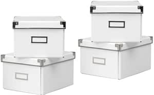 IKEA KASSETT WEISS 2 x DVD AUFBEWAHRUNGSBOX MIT DECKEL 2 STÜCK