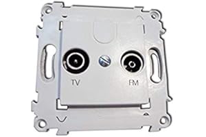 Schneider Electric - Prise TV FM 1 entrée 2 sorties sans plaque blanc ALVAIS SCHNEIDER ALB82327