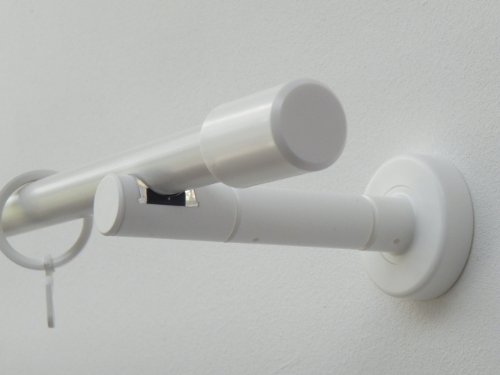 COOL Vorhang-/ Gardinenstange magnetisch, 20mm, L 160 cm, Weiß, 1-läufig