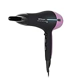 Filtro extraíble Orbegozo SE 2320 - Secador de pelo de 2200 W, color negro y rosa