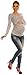 Happy Mama. Women's Maternity Jersey Stretch Top T-shirt Tunic Long Sleeve. 947p (Grey, 8)