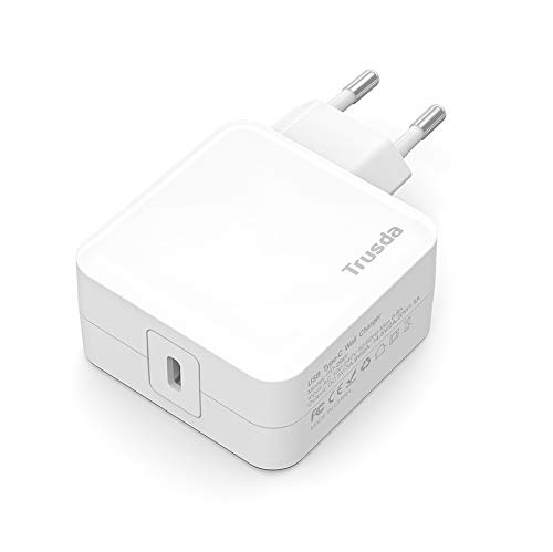 Cargador de Pared Rápido USB C PD con 30W Power Delivery, Adaptador de Carga Rápida para MacBook/iPad Pro/iPhone X/XS/XR/8 Plus/8/Nintendo Switch/Chromebook Pixel con Puerto USB C Notebook/Tableta