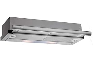 TEKA Campana Extractora Extraíble 90 cm - Motor Doble Turbina - 2 Velocidades - 2 Lámparas LED - Potencia Máx. 339 m3/h - Recirculación - Color Acero Inoxidable - TL 9310