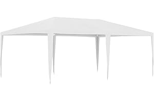 PURADAY Carpa para Celebraciones Blanco 4x6 m Carpas para Exteriores Carpa De Fiesta Carpa Jardin Carpa Impermeable Carpa para Eventos para Varias Fiestas Al Aire Libre Aspecto Elegante