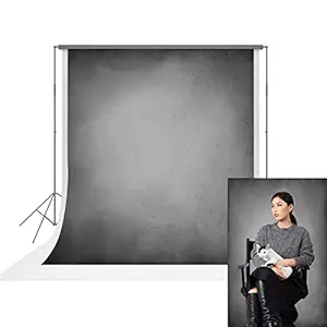 UrcTepics 5x7ft Microfiber Photography Backdrop Grey Portrait Textures Photo Background Old Master Grey Backdrop Yearbook Background Gray Abstract Backdrop