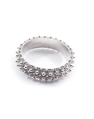 Fede Sarda Oro Bianco Tutto Giro a Nido d'Ape 2 Fili