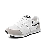  Mujeres Zapatos Casuales Primavera Verano Senderismo al Aire Libre luz Transpirable conciso con Cordones Zapatillas de Deporte de Moda Femenina Zapatillas de Deporte Planas