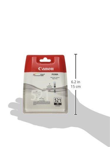 Canon Tintenpatrone CLI-521 BK für iP3600/4600/4700, MP540/550/560/620/630/640/980/990, MX860/870, Foto-Schwarz - 2