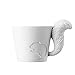 Produktbild EDAY Becher Eichhörnchen Romantisches Menorah Kaffee/Tee/Espresso/Milch/Wasser/weiße Kerzen-Schale Kreativer Märchen-Waldtier-Schalen-Halter-keramische bereifte Tasse