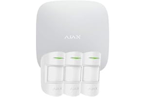 AJAX - Kit di allarme professionale, 1 hub + 3 rilevatori, colore: Bianco