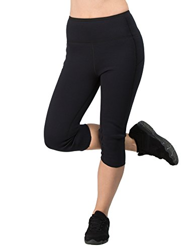 Delfin Spa Fitness Capri-Hose mit Wärme-Effekt (Schwitzhose) - aus Neopren mit Biokeramik Fasern