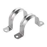 abrazaderas para vigas en guadalajara Resistente a la corrosión MagiDeal 2pcs Tubo de Conducción Abrazadera forma U Asegura Tubería a Postes o Vigas Reducir Ruido de Vibración - 60mm