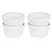 Produktbild com-four® 4X Ragout Fin Schalen aus Keramik, große Auflaufform und Pastetenförmchen für z.B. Creme Brulee, in weiß, 160 ml (04 Stück)