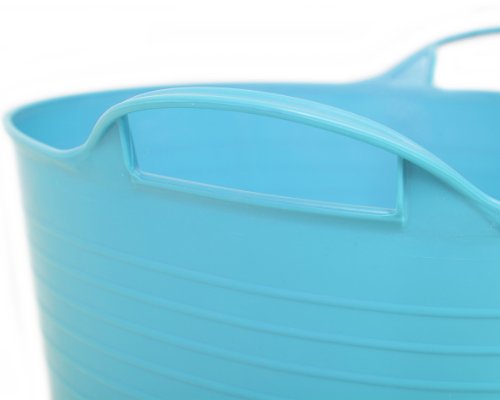 Tragekorb aus flexiblen Kunststoff, hellblau, 27 Liter Volumen - 3