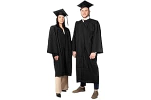 Skémata Toga da Laurea Unisex in Microfibra Leggera con Tocco Laurea e Nappina Inclusi, Adatta a Tutte le Stagioni, Made in Italy, Chiusura sul Davanti | Guida Taglia Facile Uomo/Donna, Nera
