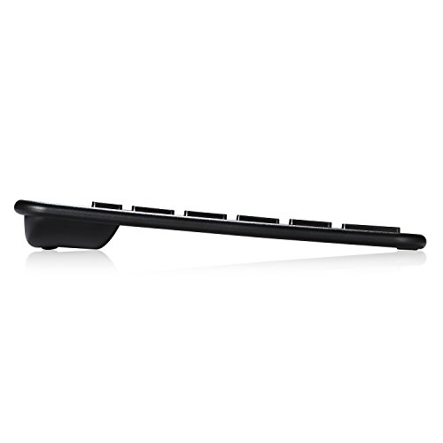 iHarbort®Ultra dünne drahtlose Wireless Bluetooth QWERTY Tastatur UK-Layout Mit integriertem touchpad für Mac OS X / Windows / Linux / Notebook / Laptop / Netbook / Mac Book / iPad Tablet / Samsung Galaxy Tabs / Smartphones / iPhone (UK-Layout, Schwarz) - 4