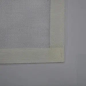 HomeConcept White Pre Stitched Fiberglass Window Mosquito Net Insect Mesh with Self-Adhesive Hook Tape (50cm x 50cm / 20x20 Inches)