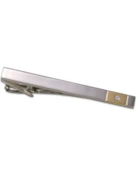 Krawattenklammer LINDENMANN, krawattenschonende hochwertige Alligator-Mechanik, Rhodium veredelt (bicolor), im...