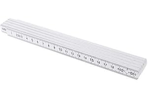 LAOSEP guangzhou 1M 2M 10 Pezzi Pieghevole Falegname Righello Bastone di misurazione Compatto Leggero Scivolo Pieghevole per Lavorazione del Legno Metrica 10 Volte Regola Bianco